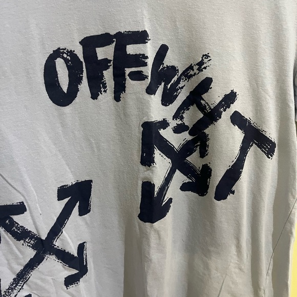 Off-White Light Blue Graphic Tee - Picture 3 of 4
